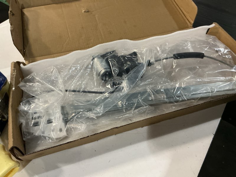 Condition photo showing As Is for 748-093 front left driver side power window regulator and motor assembly compatible with mazda cx-7 2007-2012 replace# eg2159590b
