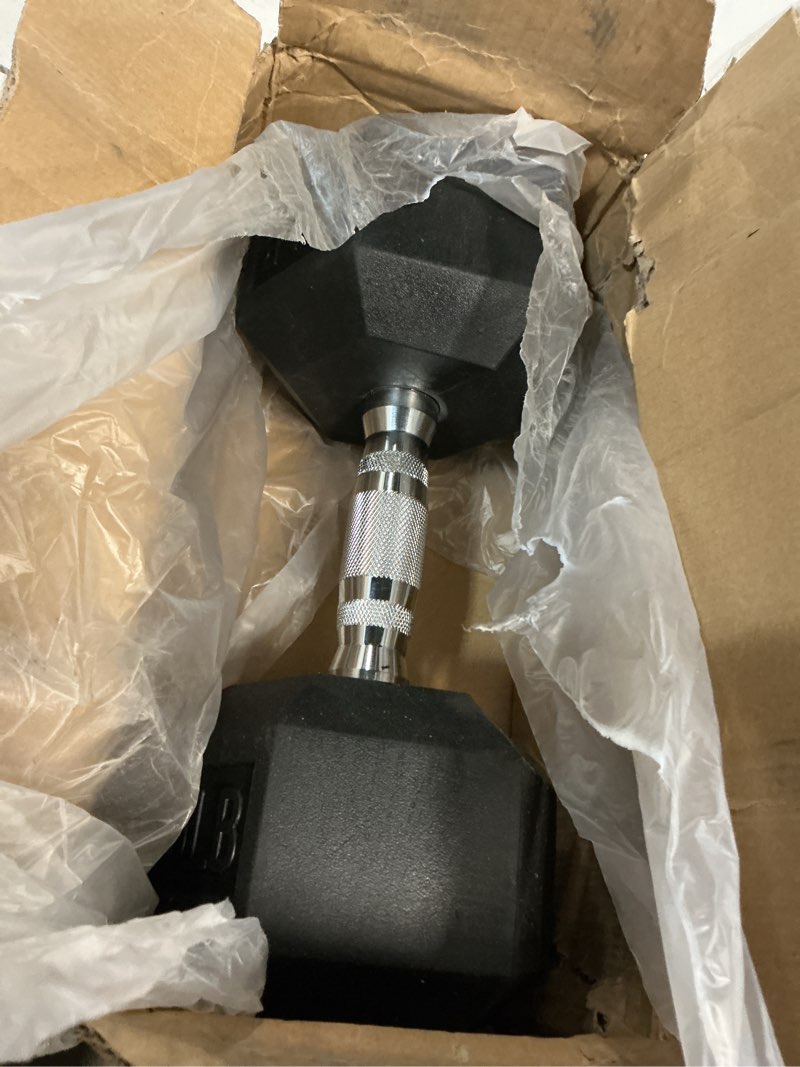Condition photo showing Good Condition for Amazon Basics Rubber Hex Dumbbell Hand Weight 35 Pounds