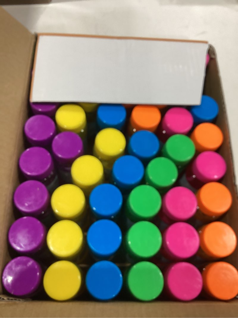 Condition photo showing Good Condition for 48 pack bubble bottles with wand in 6 colors, bulk party favors for kids, birthday, christmas, new year, valentine, carnival, school classroom prizes for boys & girls, ideal goodies bags stuffers