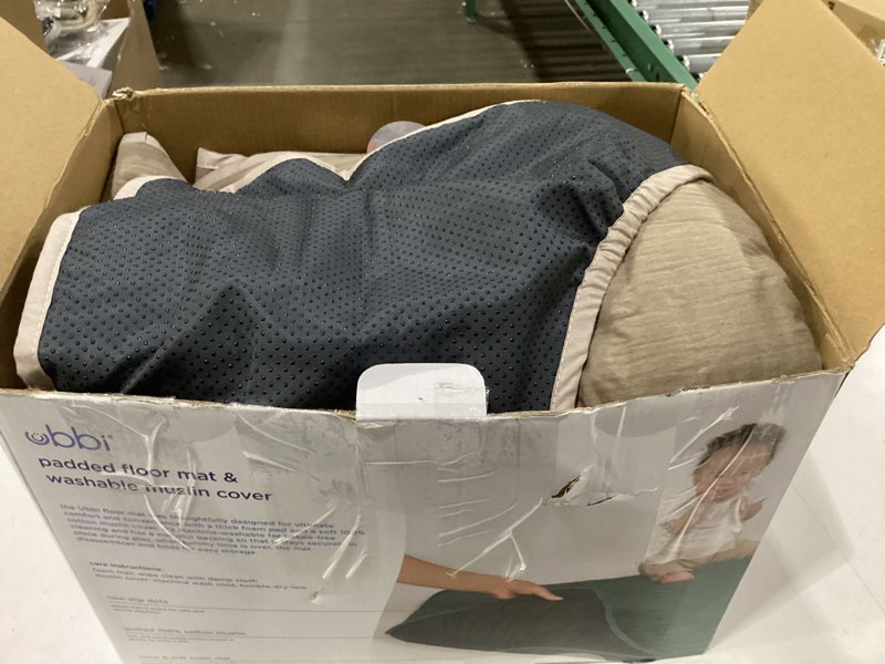 Condition photo showing Good Condition for Ubbi Baby Floor Mat, Thick and Comfortable 40.5 x 57 Padded Play Mat for Babies and Toddlers, Detachable Cotton Muslin Cover, Machine Washable and Foldable, Taupe