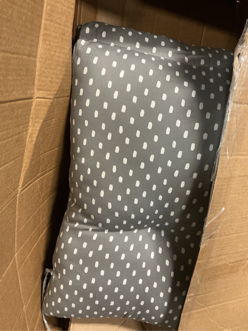 Condition photo showing Good Condition for arden earthfiber outdoor tufted chaise cushion, 22 x 76, rain-proof, fade resistant, cushion for chaise lounger stone grey dot