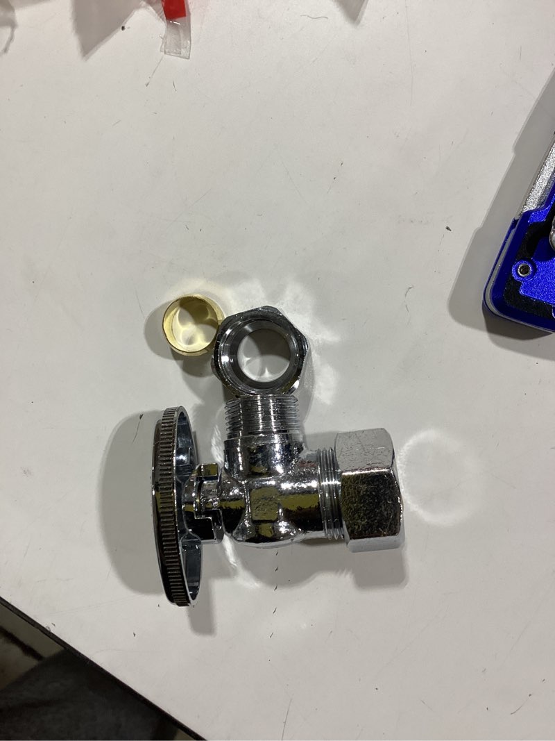 Condition photo showing Good Condition for sharkbite 1/2-in compression x 1/2-in compression brass quarter turn stop angle valve