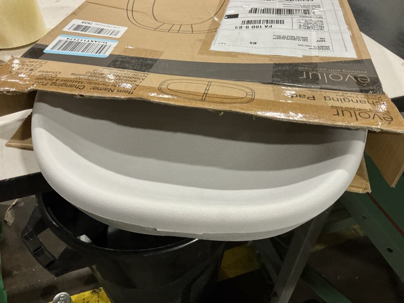 Condition photo showing As Is for Evolur Eva Baby Changing Pad in Light Gray, Soft, Lightweight and Portable Changing Pad, Fits All Changing Table, Waterproof Firm Padding