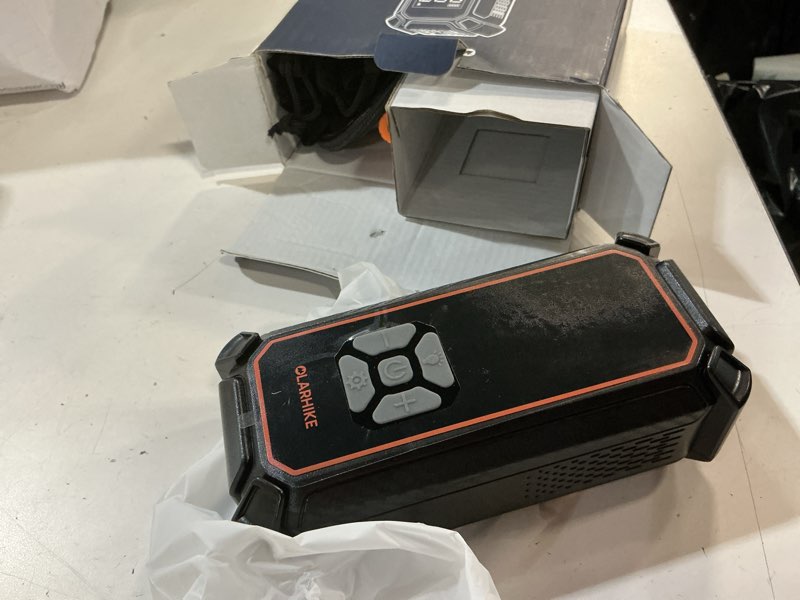Condition photo showing New/Like New for olarhike cordless tire inflator portable air compressor, 150psi dual power - 6000mah & 12v dc, air pump for car tires, bike, motorcycle, balls with led & digital pressure gauge, car gifts