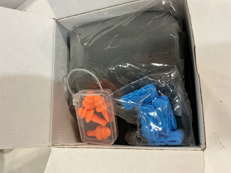 Condition photo showing New/Like New for Sunany Travel Pillow, Inflatable Neck Pillow Used for Airplanes/Cars/Buses/Trains/Office Napping with Eye Mask/Earplugs (Gray) Grey Medium