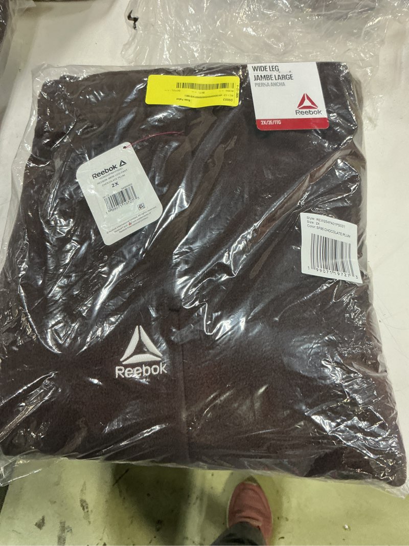 Condition photo showing New/Like New for reebok women s and women s plus reflection cozy wide leg pant  sizes 2x-4x