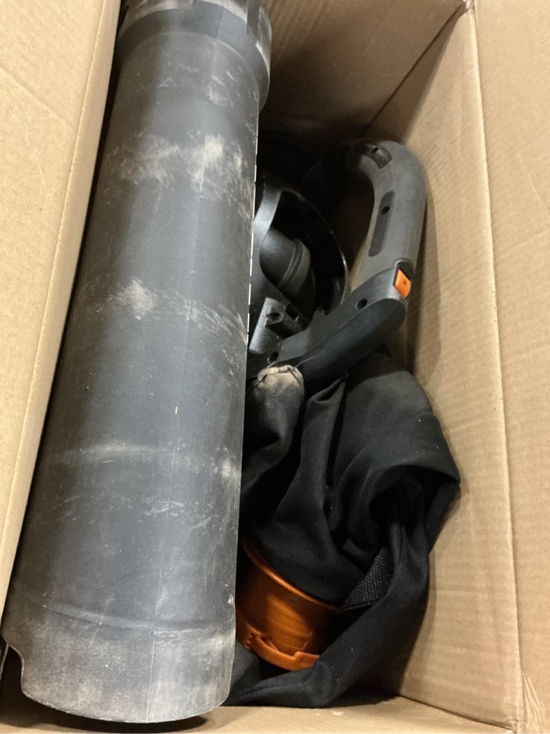 Condition photo showing As Is for WORX Trivac 3 in 1 Electric Leaf Blower for Lawn Care, Leaf Vacuum with 600 CFM, Leaf Mulcher with Metal Impeller, WG512 600CFM Blower/Vac/Mulcher