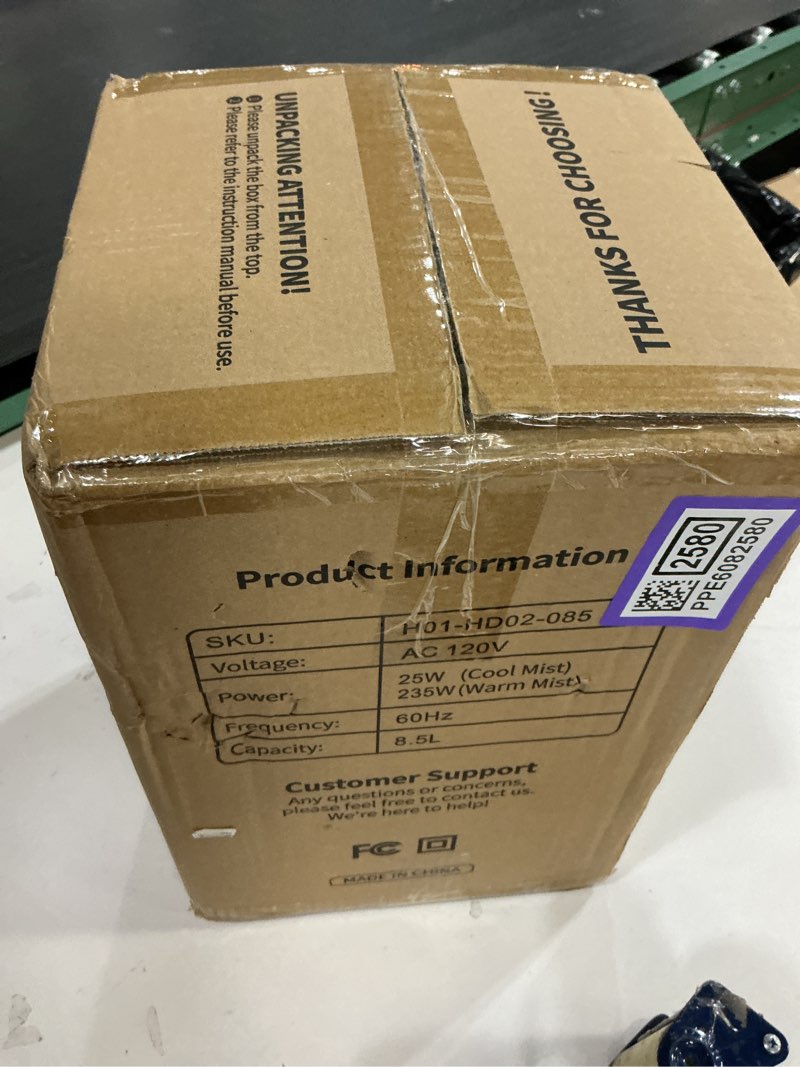 Condition photo showing New/Like New for Humidifier Large Room, 2.2 Gal/8.5L Cool Warm Mist Air Humidifiers for Bedroom, 65H Runtime, Humidity Setting, Easy to Clean, Top Fill, 30dB Quiet, 550ft² Coverage, for Plants, Adults, Kids White