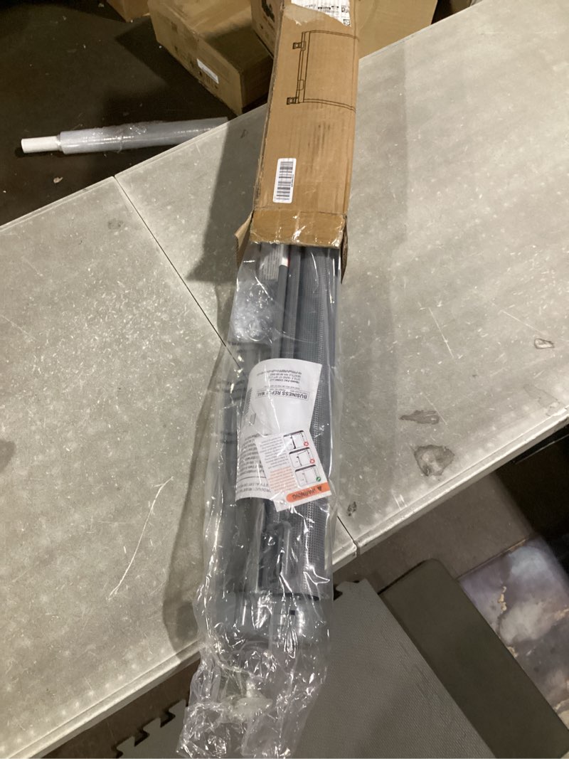 Condition photo showing Good Condition for Reinforced 159 Inch Extra Wide Baby Gate for Large Openings Prevent Babies and Dogs from Crawling Through Retractable Baby Gates Extra Wide Retractable Dog Gate Outdoor Dog Gates for Doorways, Gray Gray 33" Tall x 159" Wide? With Reinforced Bar ?