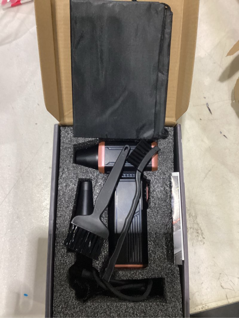 Condition photo showing Good Condition for electric air duster, 300000rpm high-speed cordless blower for barber with variable speed & brushless motor, portable mini blower for keyboard, pc, computer, replaces canned air, gifts for men gold+black