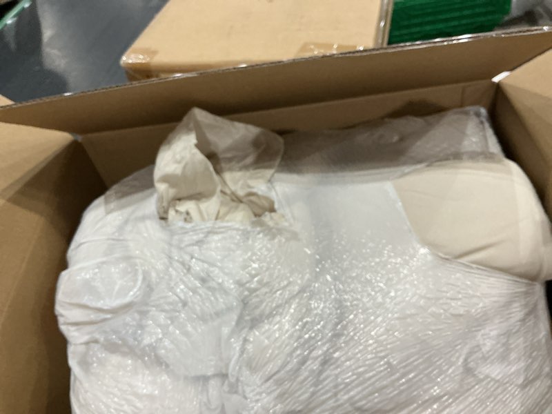 Condition photo showing Good Condition for litanika queen comforter set beige, 3 pieces ruffle lightweight bedding comforter set, fluffy bed set (90x90in comforter, 2 pillowcases) 01 - beige queen (90"x90")