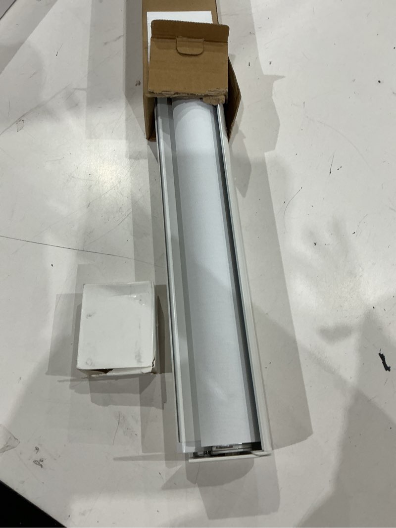 Condition photo showing Good Condition for chrisdowa cordless blackout roller shades for windows, striped free-stop window blinds with privacy, thermal insulated window shades for home, office and door. white, 25" w x 72" h 25"w x 72"h white
