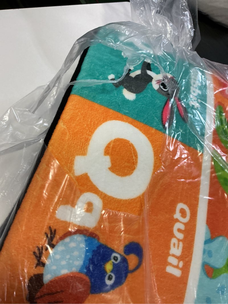 Condition photo showing Good Condition for Ocean ABC Rug for Kids Playroom 4x6FT Sea Animals Kids Rugs Non-Slip Play Carpet Baby Play Mat for Floor Washable Alphabet Nursery Preschool Daycare Classroom Carpet Underwater World 4' x 6' (Rectangular)