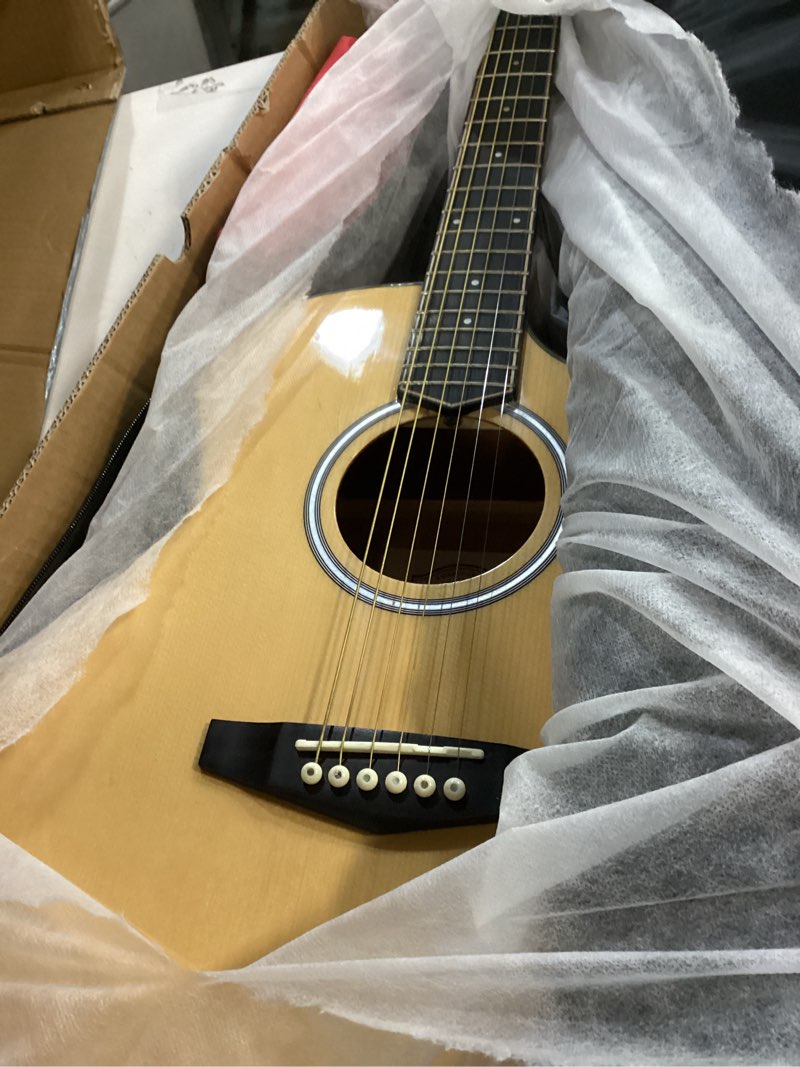 Condition photo showing Good Condition for Electric Acoustic Guitar 3/4 Size - 36 Inch Acoustic Electric Guitar Cutaway Acustica Guitarra Bundle for Beginners and Students, Spruce Top, Guitarra Electro Acustica by Vangoa Thinner Bridge Cutaway