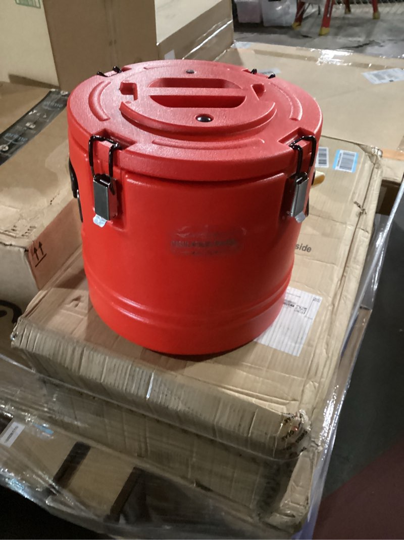 Condition photo showing Good Condition for 15.9qt insulated soup container 4 gallon commercial food warmer for hot&cold food, hot box for catering, food cooler soup carrier for restaurant, canteen 6h insulation time (red)