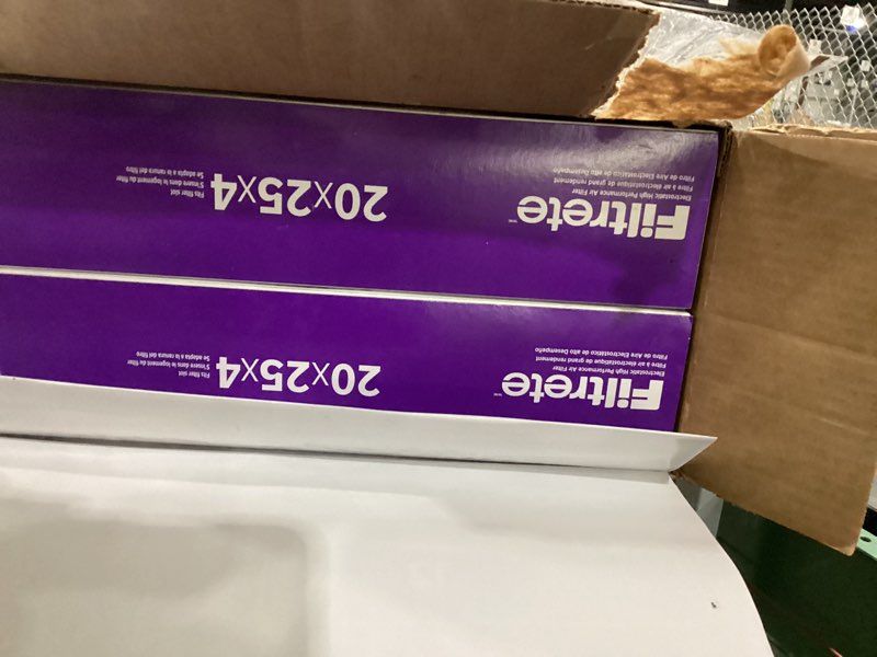 Condition photo showing New/Like New for filtrete 20x25x4 ac furnace air filter, mpr 1550, merv 12, fits honeywell & aprilaire space-gard, certified asthma & allergy friendly, electrostatic filter, 2-pack (actual size 19.88x24.63x4.31 in)