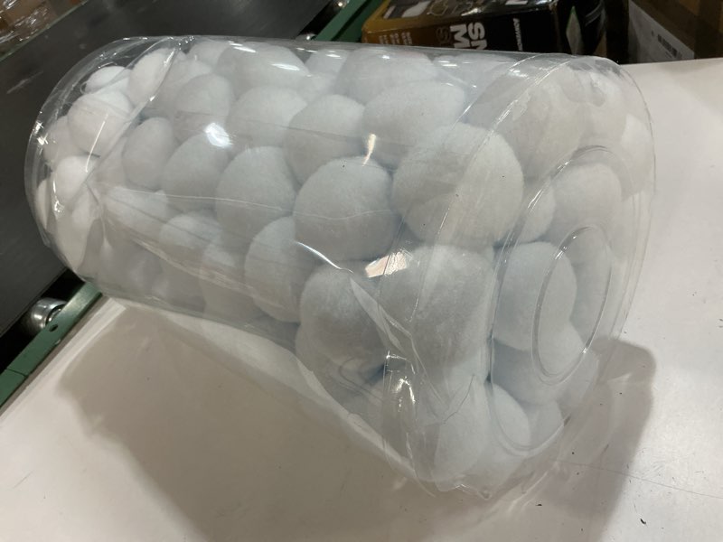 Condition photo showing Good Condition for Elcoho 200 Pieces 2 Inch Fake Snow Fight Ball Artificial Snow Xmas Party Supplies Winter Snowball Fight Games Indoors