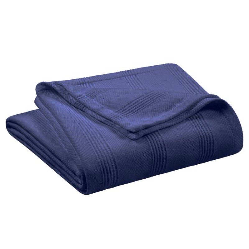 Vellux cotton blanket navy  full/queen