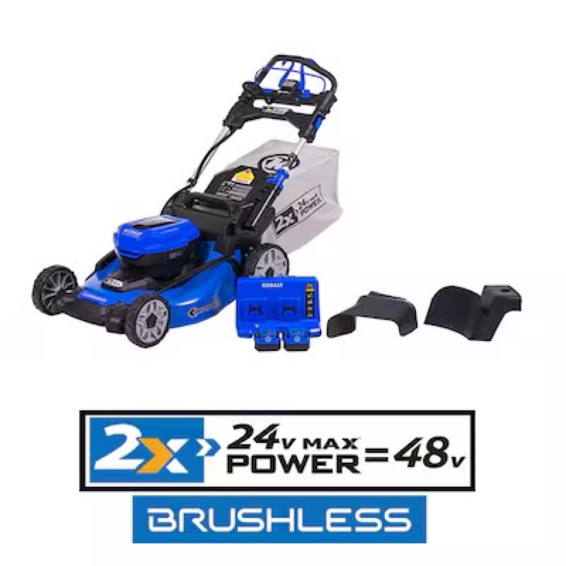kobalt 48-volt, 20-in cordless self-propelled lawn mower 