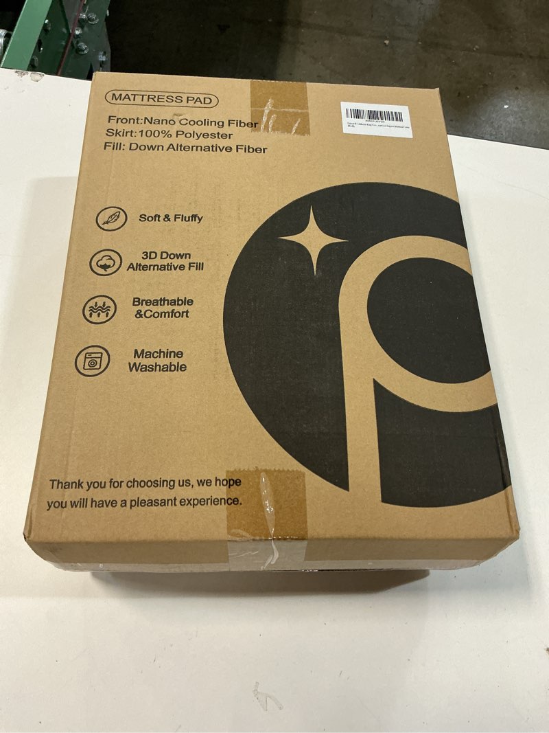 Condition photo showing New/Like New for Cal King Size Cooling Mattress Pad- Superme Comfort and Breathable, Unmatched Support Mattress Topper, 3 Zone Ergonomic Design, Up to 21 Inch Deep Pocket(72x84,White) California King