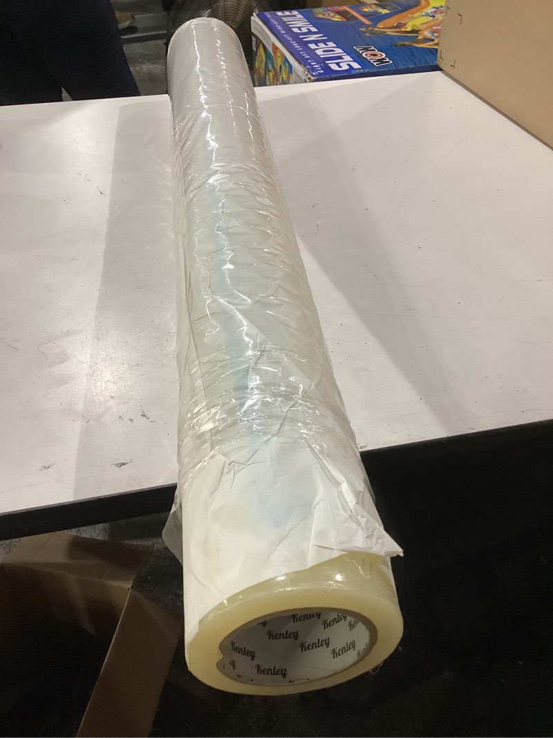 Condition photo showing Good Condition for bisupply plastic carpet protector film, 36in x 200ft – carpet cover plastic floor protector, plastic carpet protector