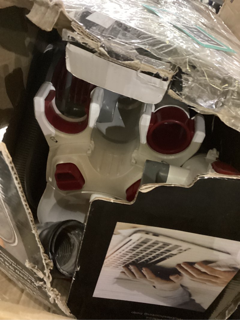 Condition photo showing As Is for Shark NV501 Rotator Professional Lift-Away Upright Vacuum with HEPA Filter, Swivel Steering, LED Headlights, Wide Upholstery Tool, Dusting Brush & Crevice Tool, White/Red