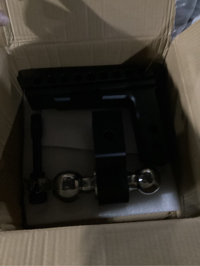 Condition photo showing Good Condition for Adjustable Trailer Hitch for 2-Inch Receiver-8-Inch Drop/Rise,2" & 2-5/16" Ball Hitches for Trucks,18,500 LBS GTW, Heavy Duty Aluminum Tow Hitch with Anti-Theft Locking Pins,Black