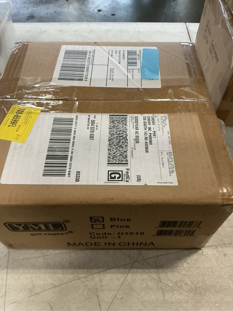 Condition photo showing New/Like New for YML Clear Plastic Dwarf Hamster Mice Cage with Ball on Top, Blue