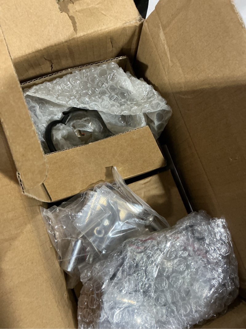 Condition photo showing As Is for motorcycle auxiliary light 3.94 inch fog lamp headlight chrome led front head light with signal light bracket set for crusier cafe racer bobber chopper front driving light (style d)