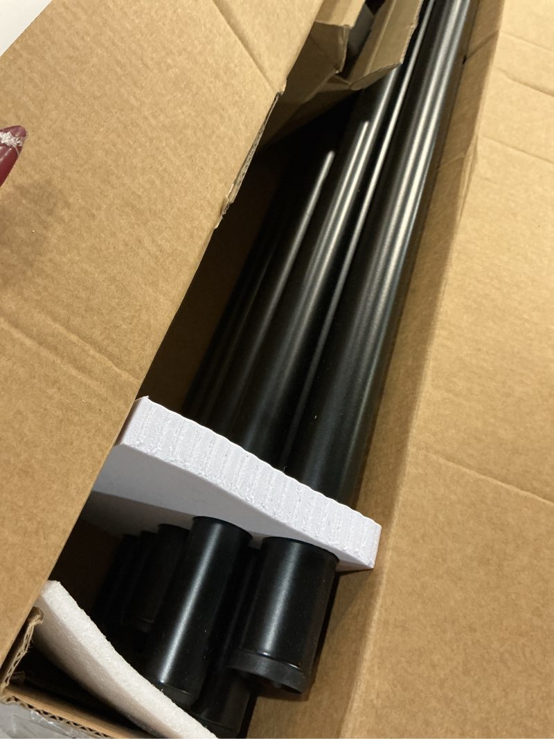 Condition photo showing Good Condition for KAMANINA 1 Inch Double Curtain Rods 66 to 120 Inches (5.5-10 Feet), Heavy Duty Adjustable Double Curtain Rod for Windows, Black Drapery Rods with End Caps Black 66-120"