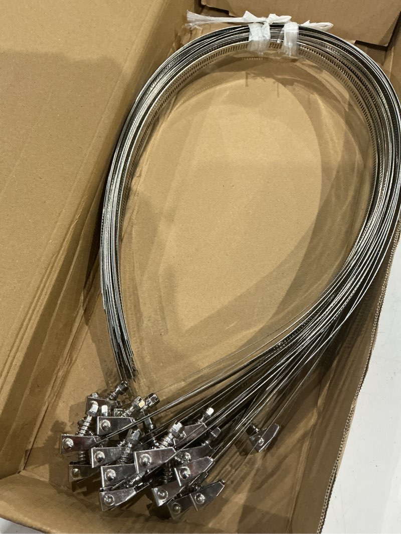 Condition photo showing Good Condition for stainless steel hose clamp 0.5x36 inch extra long 20 pcs adjustable worm gear pipe clamps air ducting clamp for plumbing, automotive and mechanical applications (0.5x36 inch)