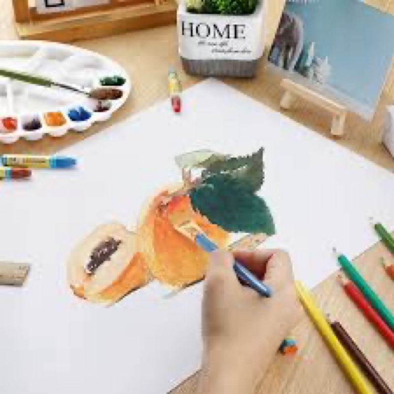 Spiareal 100 Sheets 12 x 18 Inch Watercolor Paper Bulk 140 Lb/300 GSM White Construction Paper Cold 