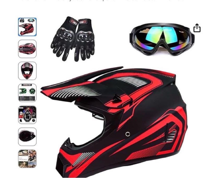 Adult 4 Wheeler Helmet, Motocross Helmet DOT/FMVSS-218 Certification Comfortable and Breathable Full Helmets for Locomotives Used in All Seasons