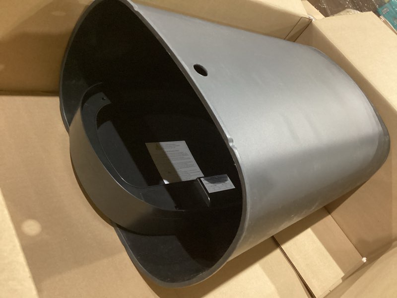 Condition photo showing Good Condition for BestOffice | 13 Gallon Trash Can with Lid | Automatic Touchless Garbage Can | Odor Control | Modern Oval Design | Easy to Clean | Plastic | Black | Fits Any Kitchen, Bathroom, Office or Home Plastic Black