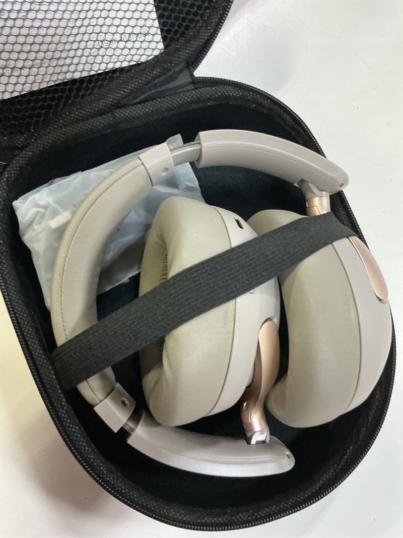 Condition photo showing Good Condition for LORELEI QC30 Hybrid Active Noise Cancelling Headphones, 60H Playtime, Built-in Mic, Wireless Over Ear Headsets with Case,Bluetooth 5.4,Deep Bass Comfort Fit Soft-Earpads Fast Charging -Dunes Grey