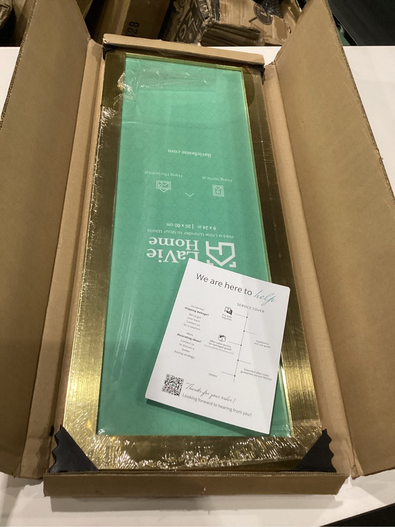 LaVie Home 8x24 Picture Frame Gold, Panoramic Picture Frame for Wall Decoration, Classic Gold Minima