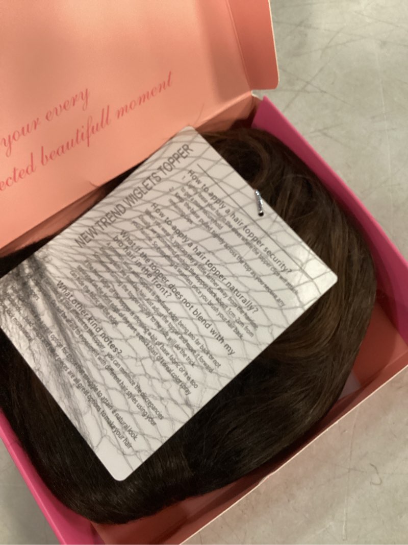 Condition photo showing Good Condition for paneway hair topper 16 inch synthetic wavy hair piece for women, clip in top hair extensions, natural black root to chocolate brown ombre wiglet for volume & coverage 16 inch natural black root to chocolate brown ombre