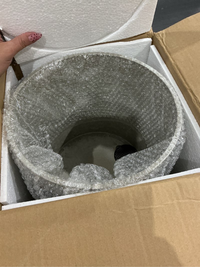 Condition photo showing Good Condition for modern decorative planter plant pot with drainage system industrial style 12 inch lightweight speckled plastic planter cylindrical plant pot with drainage hole for indoor and outdoor use