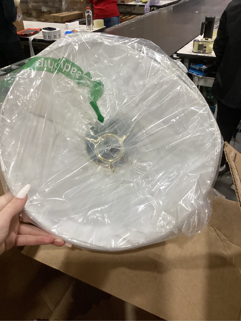 Condition photo showing Good Condition for Aspen Creative 58701A Empire Uno Lamp Shade in White, 4" Top x 11" Bottom x 7" Slant Height, Slip UNO 33mm