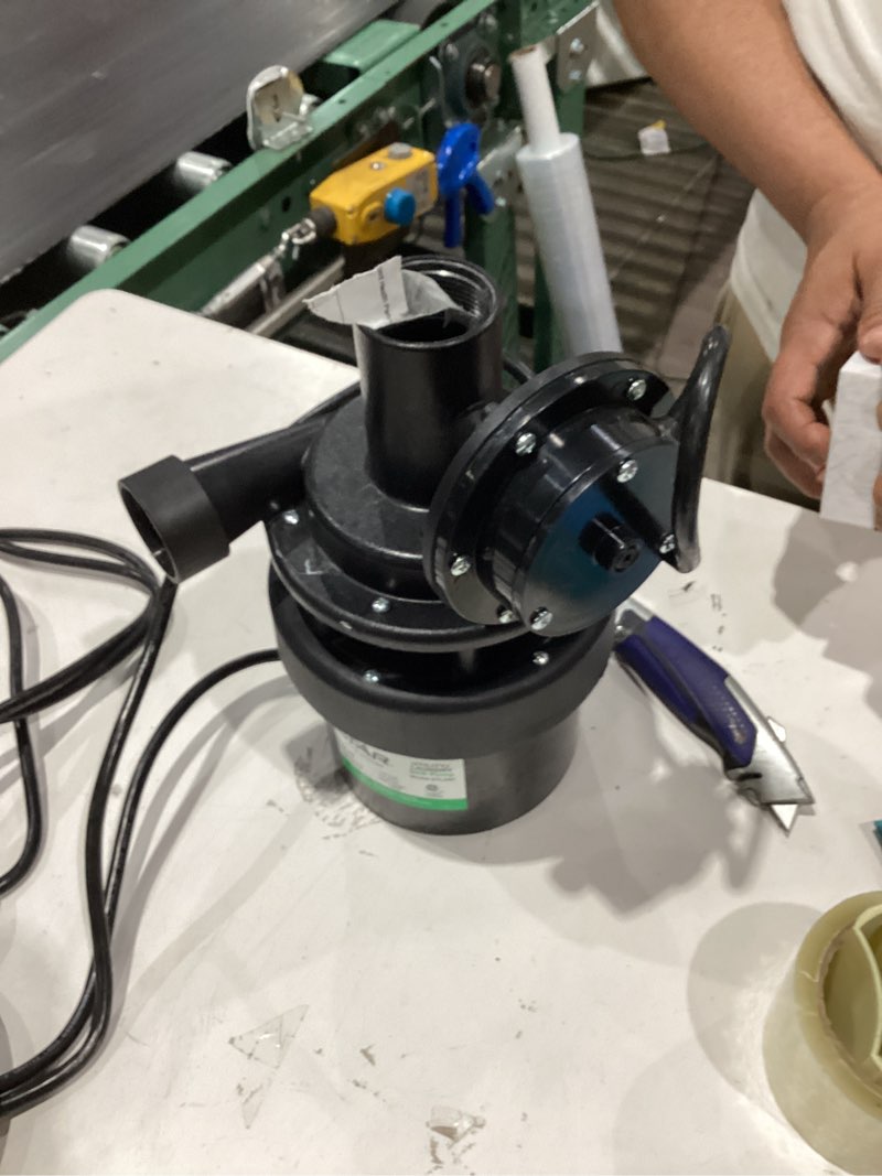 Condition photo showing As Is for zoeller 1/3-hp 115 -volt 22-gallon thermoplastic electric utility pump