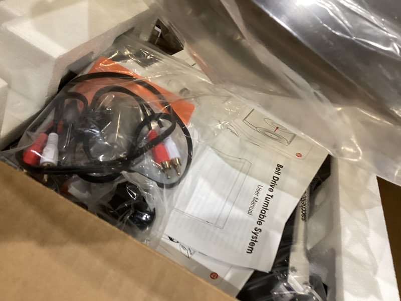 Condition photo showing Good Condition for similar )))audio-technica at-lp60x-gm fully automatic belt-drive stereo turntable, gunmetal/black, hi-fidelity, plays 33-1/3 and 45 rpm vinyl records, dust cover, anti-resonance, die-cast aluminum platter gunmetal/black wired turntable