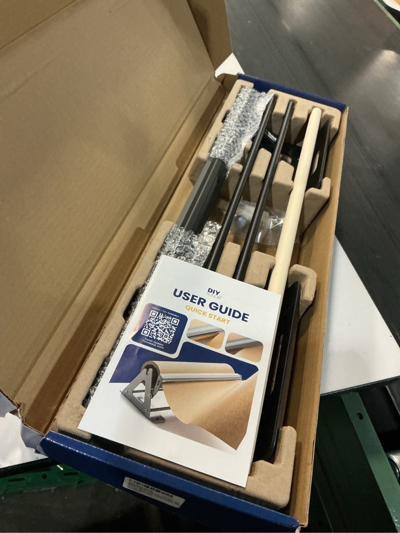Condition photo showing Good Condition for diy crew 24 inch paper roll dispenser and cutter - heavy-duty wall mountable, non slip tabletop - kraft, freezer, butcher paper - up to 1000ft rolls 24" silver