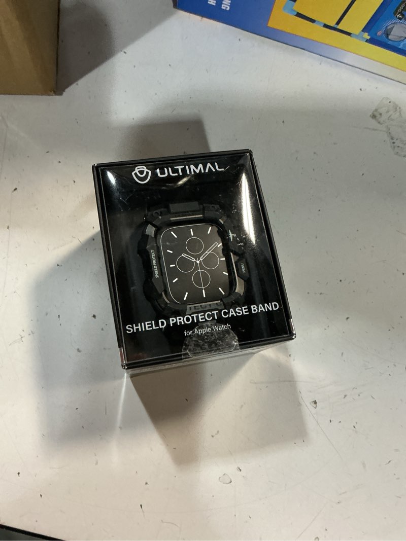 Condition photo showing New/Like New for ultimal rugged case with band for apple watch 44mm,compatible with apple watch series se 3/se 2/se generation/6/5/4, military grade shockproof bumper cover for iwatch tactical band men (black, 44mm) black 44mm