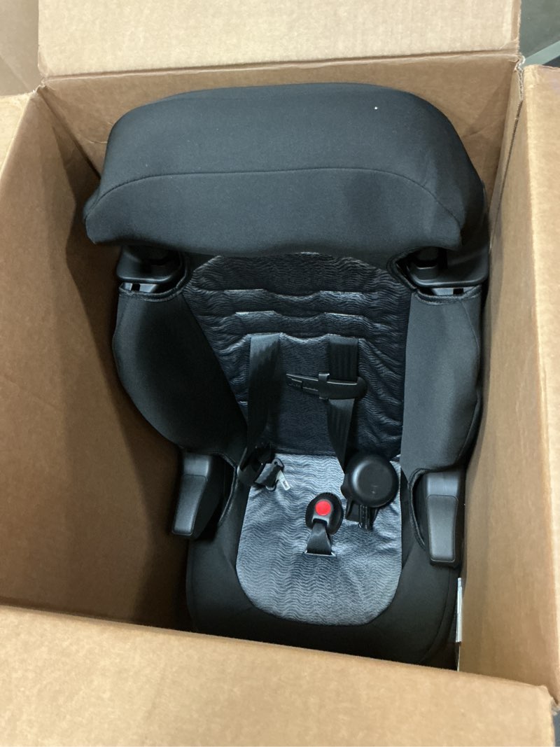 Condition photo showing As Is for cosco kids finale 2-in-1 toddler booster car seat, fiberwave ii, black/grey