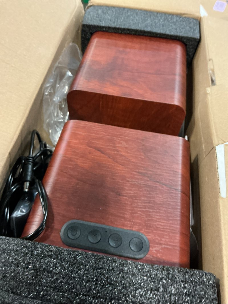 Condition photo showing Good Condition for saiyin bluetooth bookshelf speakers, 30w x 2 powered tv speakers with 3.5 inch woofer, turntable speakers with optical/aux/rca input for pc and tv