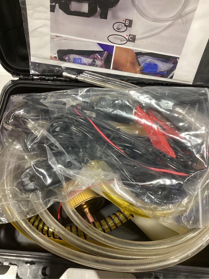 Condition photo showing New/Like New for MILADO 12V Fuel Transfer Pump Set, Gasoline Transfer Pump Kit, Electric Fuel Pump with Case, 30 Gallons of Gas or Diesel Per Hour Inline Fuel Pump, Great for Vehicles, Boats, Carburetor, Lawn Mower Transfer Pump Kit-NEW