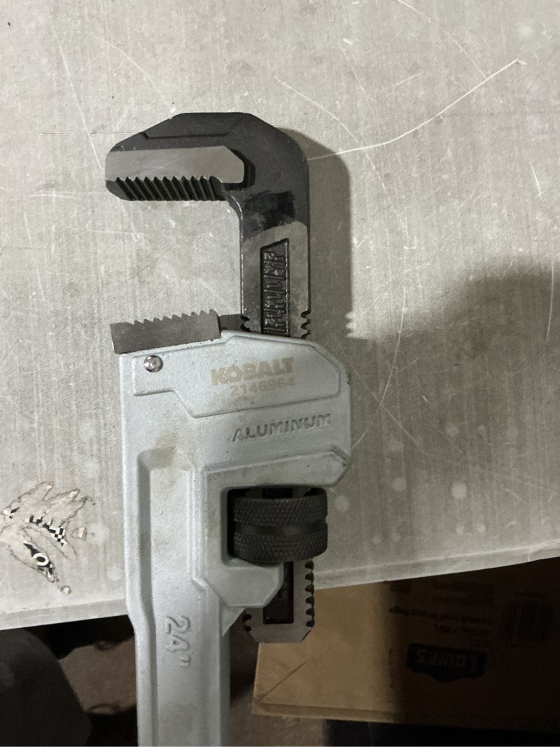 Condition photo showing As Is for kobalt 24-in aluminum pipe wrench