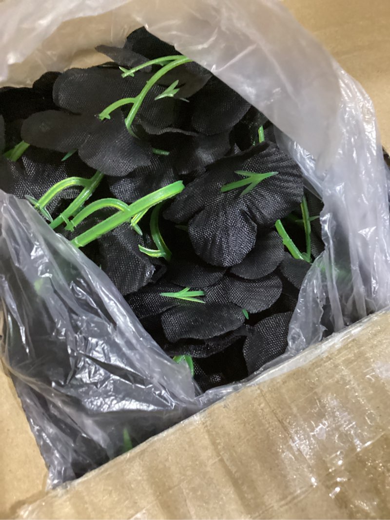 Condition photo showing Good Condition for bleum cade 36pcs black fake wisteria hanging flowers, 3.6ft/pcs artificial wisteria garland, hanging flowers for wedding party home backdrop wall decoration black 36pcs