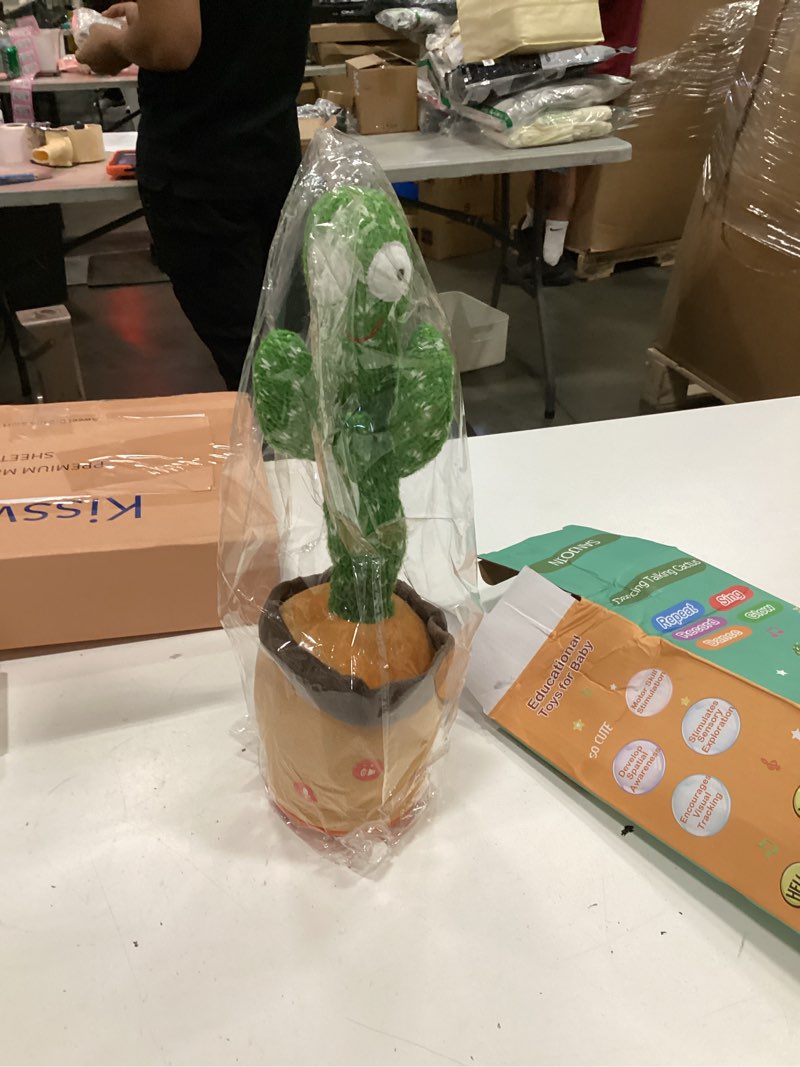 Condition photo showing New/Like New for baby toys interactive, dancing talking cactus toy volume adjustable, mimicking singing repeating, easter gifts / easter basket stuffers for baby toddler, toddler infant baby toys gifts for boys girls classic