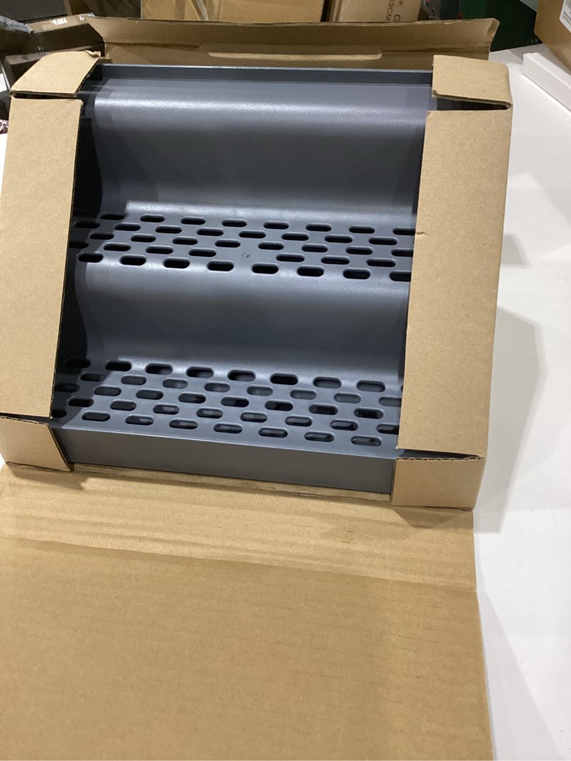 Condition photo showing New/Like New for bartuke cat litter box ramp, 3-step cat step for litter box with filter function, removable tray, washable and easy to clean, filter pedal stair for kitten & elderly cats (dark grey) dark grey with 3 step
